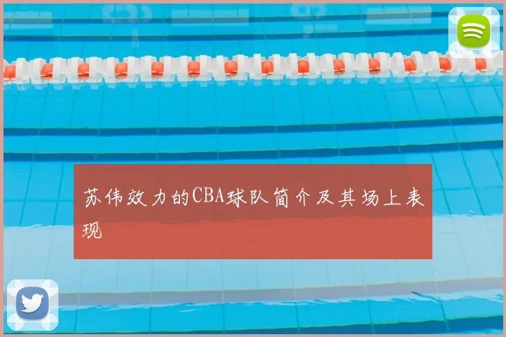 苏伟效力的CBA球队简介及其场上表现